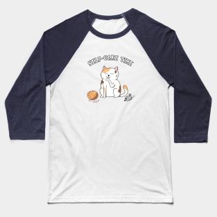 Cat Self-Care Time Baseball T-Shirt